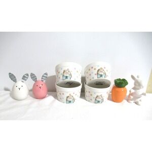 CIROA Bakehouse Easter Bunny Ramekins Eggs & Bunny Carrot Salt & Pepper Shakers